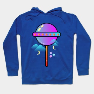 Cosmic lollipop with stars and moon Hoodie